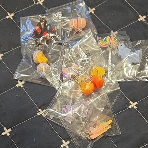 Colorful Kids Charm Earrings Set